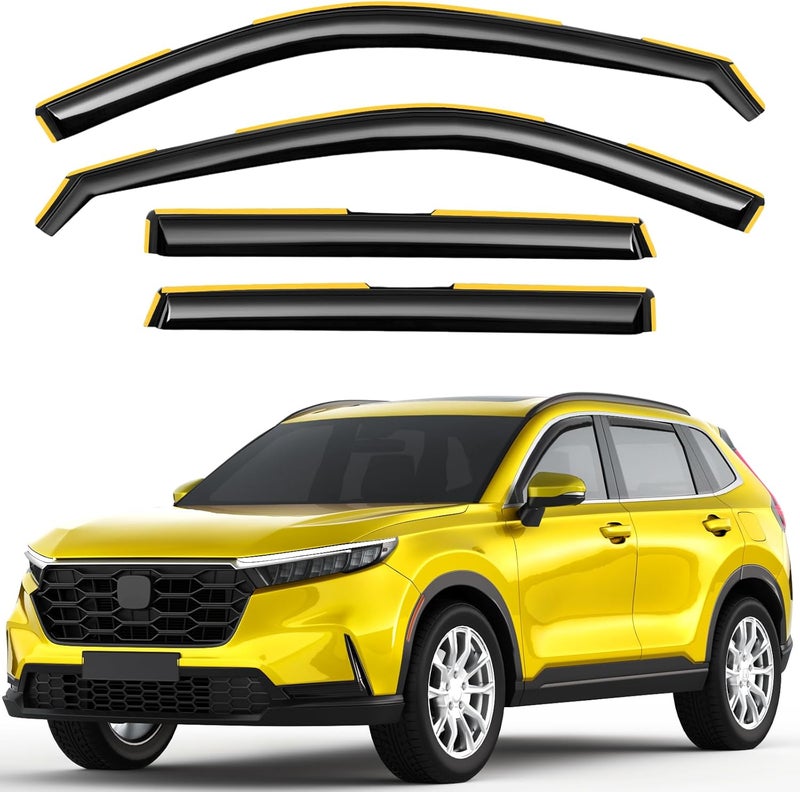 Deejecsun in-Channel Window Rain Guards Fit for Honda CR-V CRV 2023-2026 C-RV Extra Durable Rain Guard Window Deflectors Vent Visors Vent Shades Exterior Car Accessories- 4 pcs - Image 1